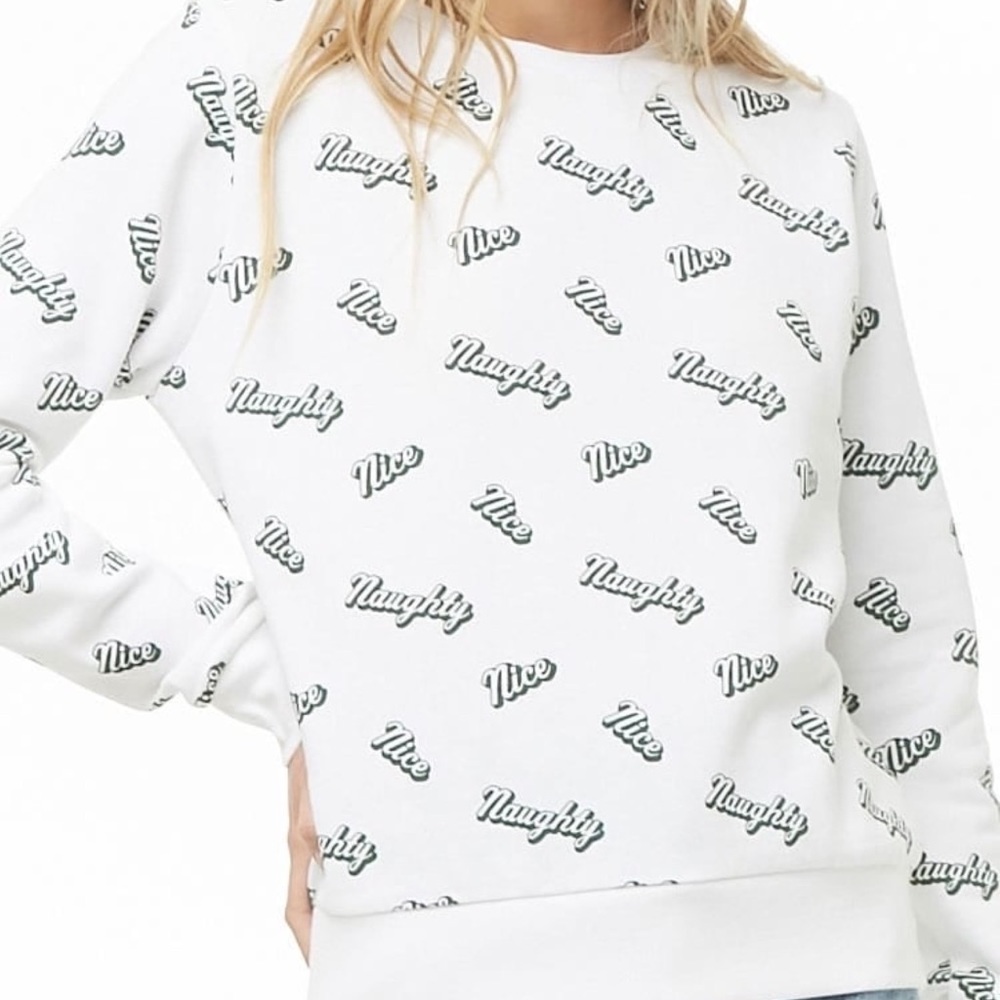 Forever 21 Naughty Nice Jogger & Sweatshirt Set
